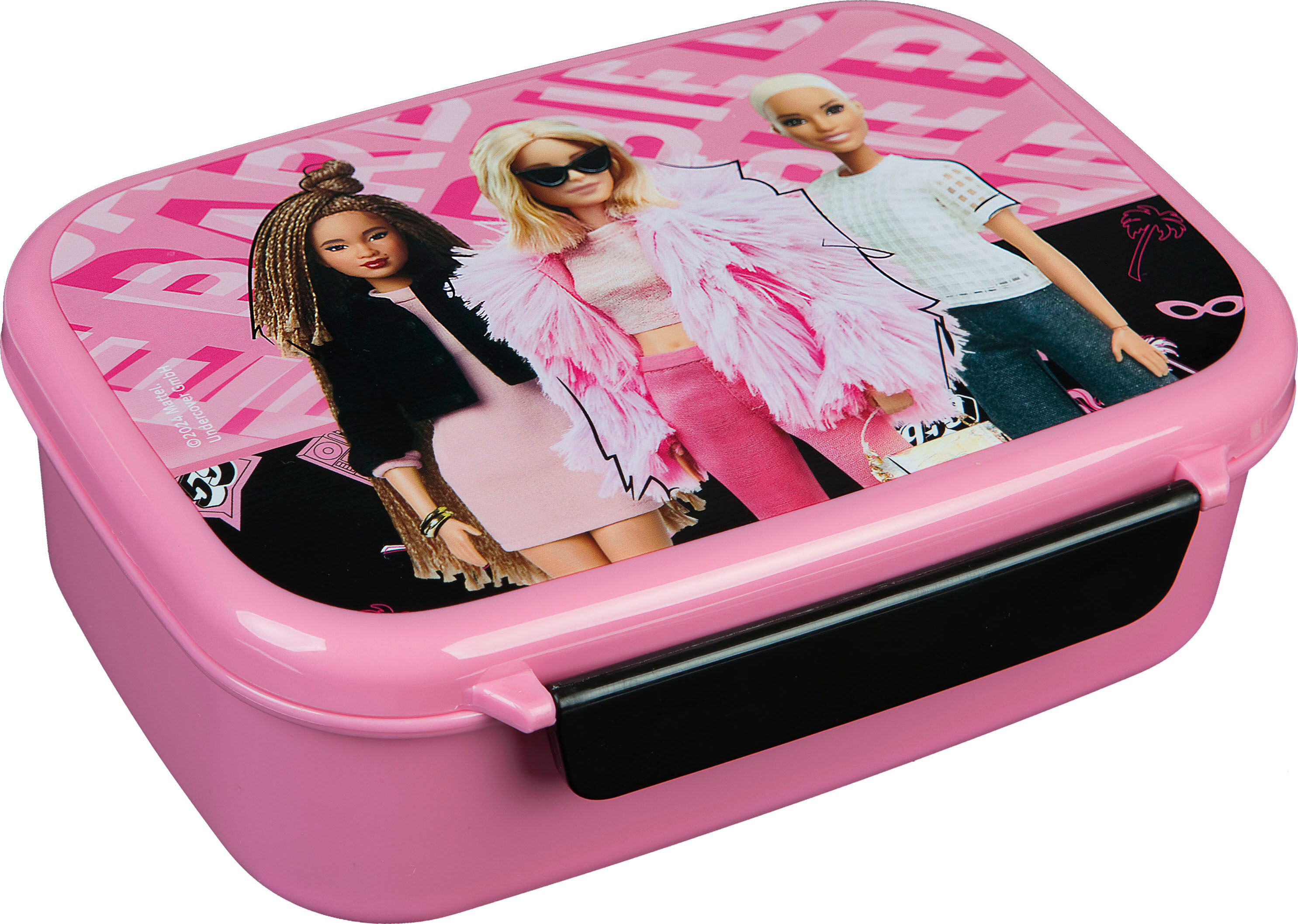 Lunchbox SCOOLI "Brotzeitdose & Trinkflasche, Barbie", Kinder, rosa (barbie), Kunststoff, Lebensmittelaufbewahrungsbehälter Lunchbox, mit Trinkflasche barbie Einheitsgröße
