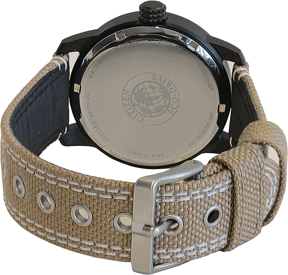 Solaruhr CITIZEN, beige (beige, schwarz), Armbanduhren, Herren, schwarz, Solaruhr, Armbanduhr, Herrenuhr beige, schwarz schwarz