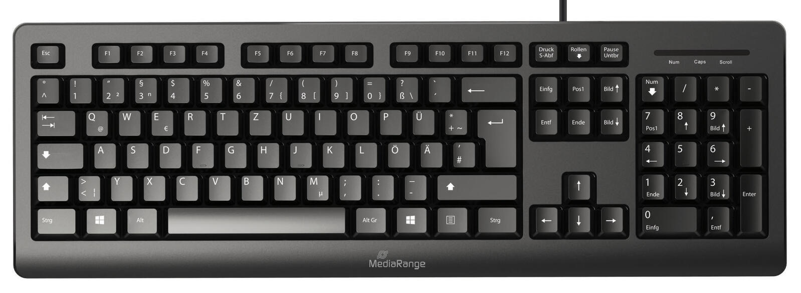 MediaRange Tastatur kabelgebunden MROS109 schwarz