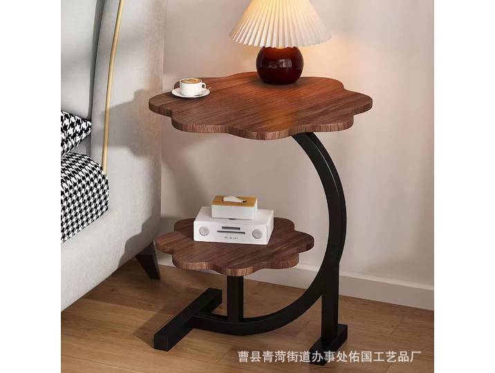 Table basse de salon créative, meuble d'appoint double couche, étagère de chevet, mini table basse de balcon, petite table basse