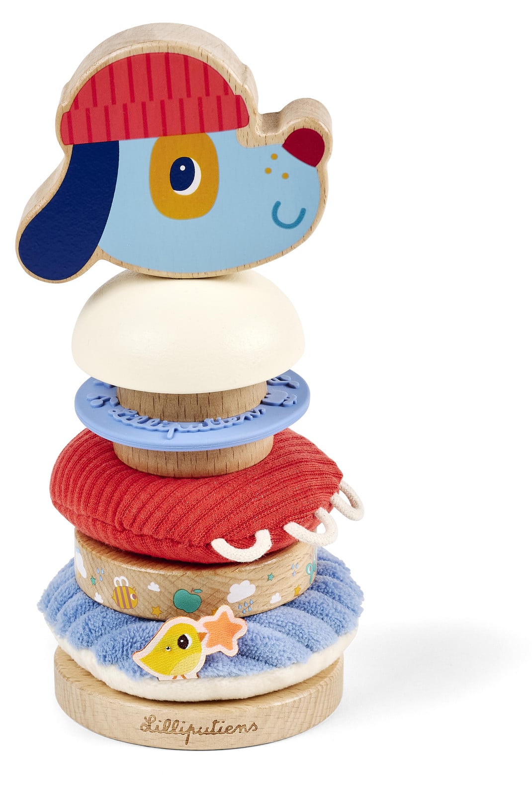 Lilliputiens Jules stapelpiramide van hout en stof