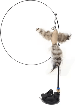 Inspire Curations FlutterChase Interactive Feather Bird Wand Toy For Cats c sucker