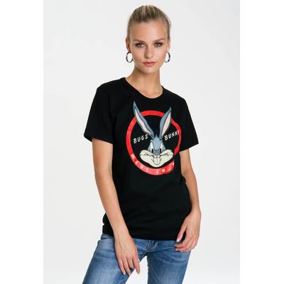 T-Shirt LOGOSHIRT "Looney Tunes", Damen, Gr. S, schwarz, 100% Baumwolle, bedruckt, normal, Rundhals, Shirts T-Shirt, mit lizenziertem Originaldesign