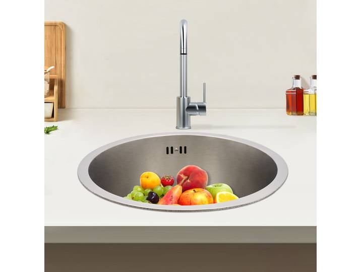 Évier rond de cuisine intégré de 36cm, Design moderne, évier à cuvette unique pour cuisine, salle à manger, Bar