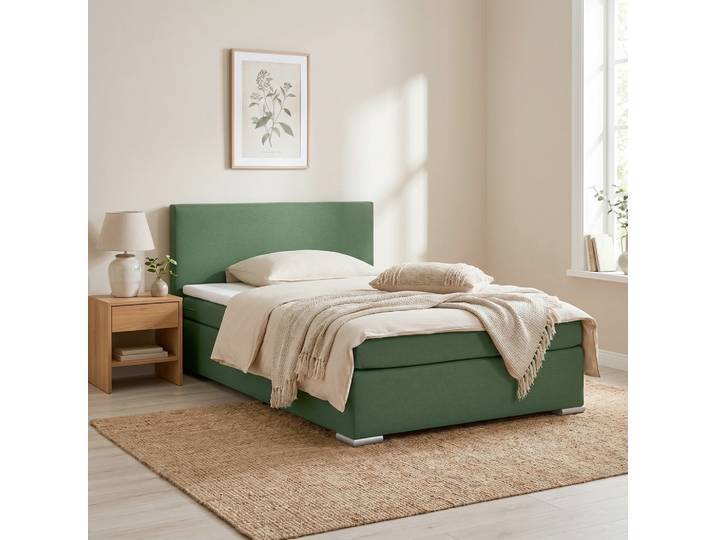 Boxspringbett Mira 2 Dunkelgrün ca. 140x200cm