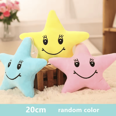 Uplift Curations DreamSky Plush Moon & Star Pillow Set 20 Cm (7.9 In) Soft Cloud Shaped Cushions For Kids Room Decor random Star