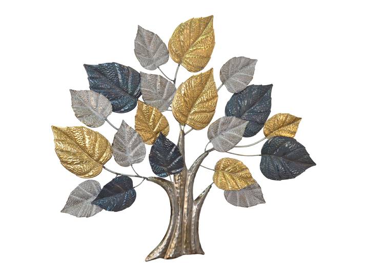 Metallbild Aetna Eisen Multicolor/Grau/Gold 77 x 70 x 3cm