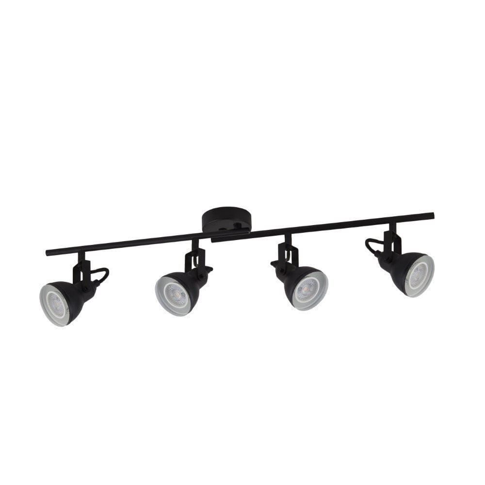 Searchlight Focus 4-lichts plafondlamp - zwart