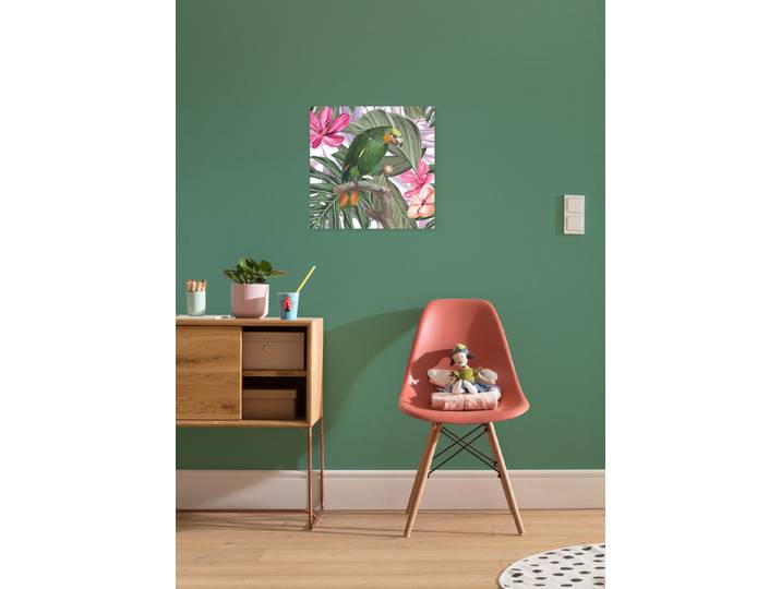 Leinwandbild KOMAR Hibiscus Flirt - Grösse 40 x 40 cm , bunt (farbe bild(er): bunt), B:40cm, Massivholz, Papier, Bilder, Leinwandbild, Keilrahmenbild mi Echtholzrahmen