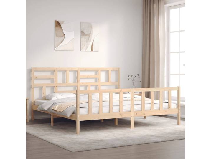 vidaXL Bettgestell ohne Matratze Super King Size Massivholz Kiefer