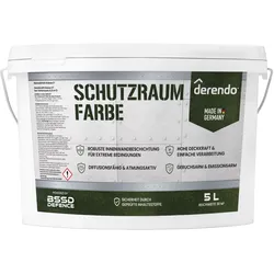 Derendo Schutzraum Wandfarbe weiß, 5l