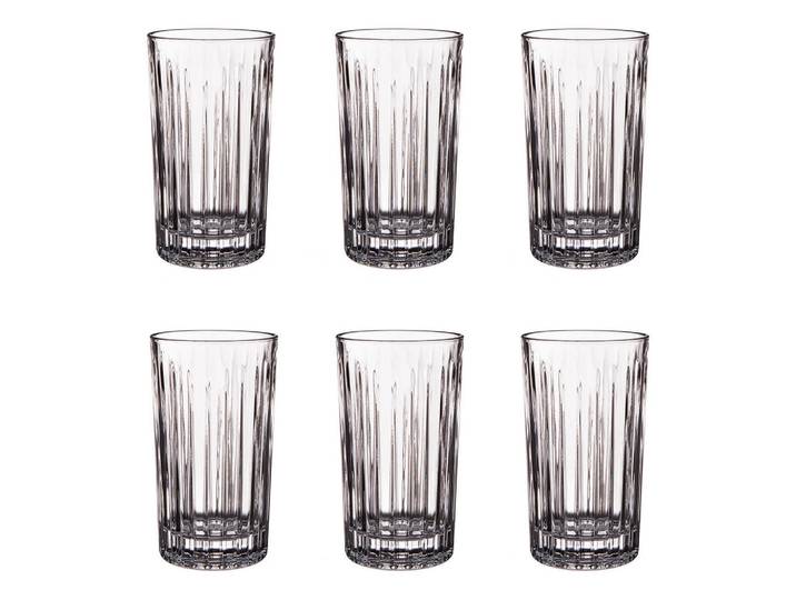 Butlers Longdrinkgläser (6er Set) High Class 370 ml, Transparent, Glas, Gläser, Longdrinkgläser