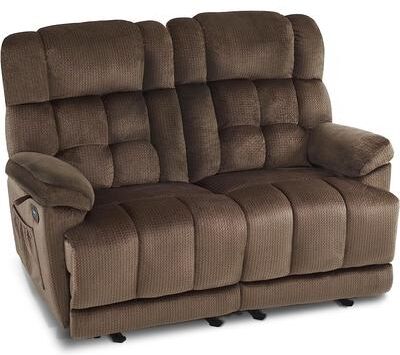 MCombo Electric Power Reclining Loveseat Sofa with Heat and Massage, Fabric 6237