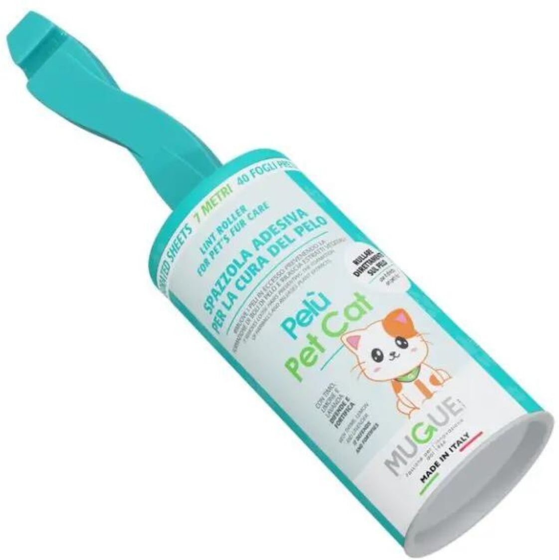Mugue Spazzola Adesiva Leva Pelucchi per Gatti Pelu' Pet Cat