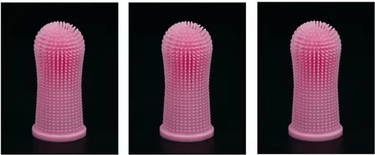 Inspire Curations Soft Silicone Pet Finger Toothbrush For Dogs & Cats 3pcs Pink