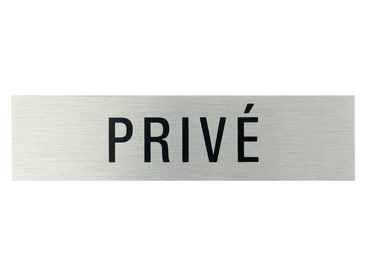 Alu-Schild Prive 16 × 4 cm