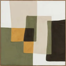 Gemälde OLIVE BALANCE (BHT 100x100x4,50 cm) - grün - BHT 100x100x4,50 cm
