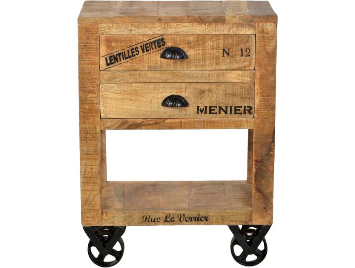 Beistelltisch Rusc natur Holz B 60 H 80 cm - Beistelltisch