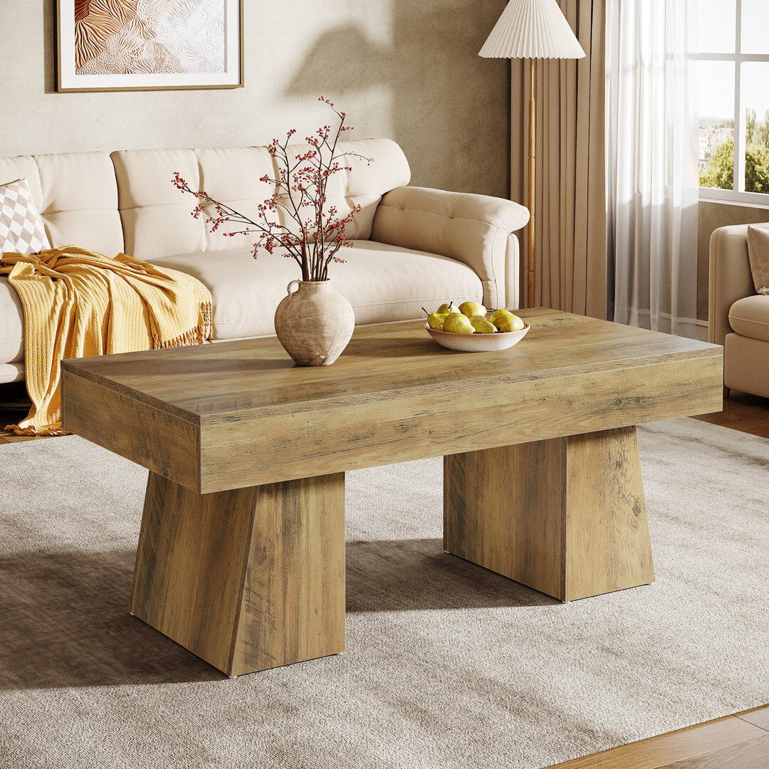 Blue Elephant Trestle Coffee Table Brown 60cm H X 120cm W X 50cm D