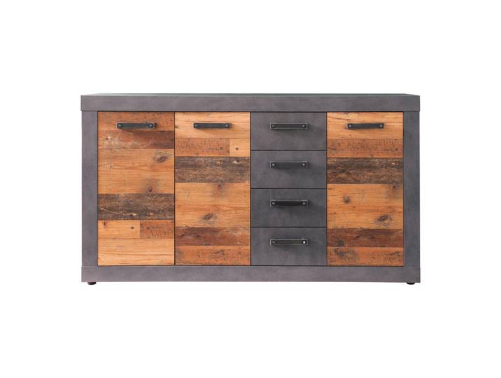 ebuy24 Kommode Grau, 151x86x37 cm, Kleinmöbel, Kommoden, Kommoden