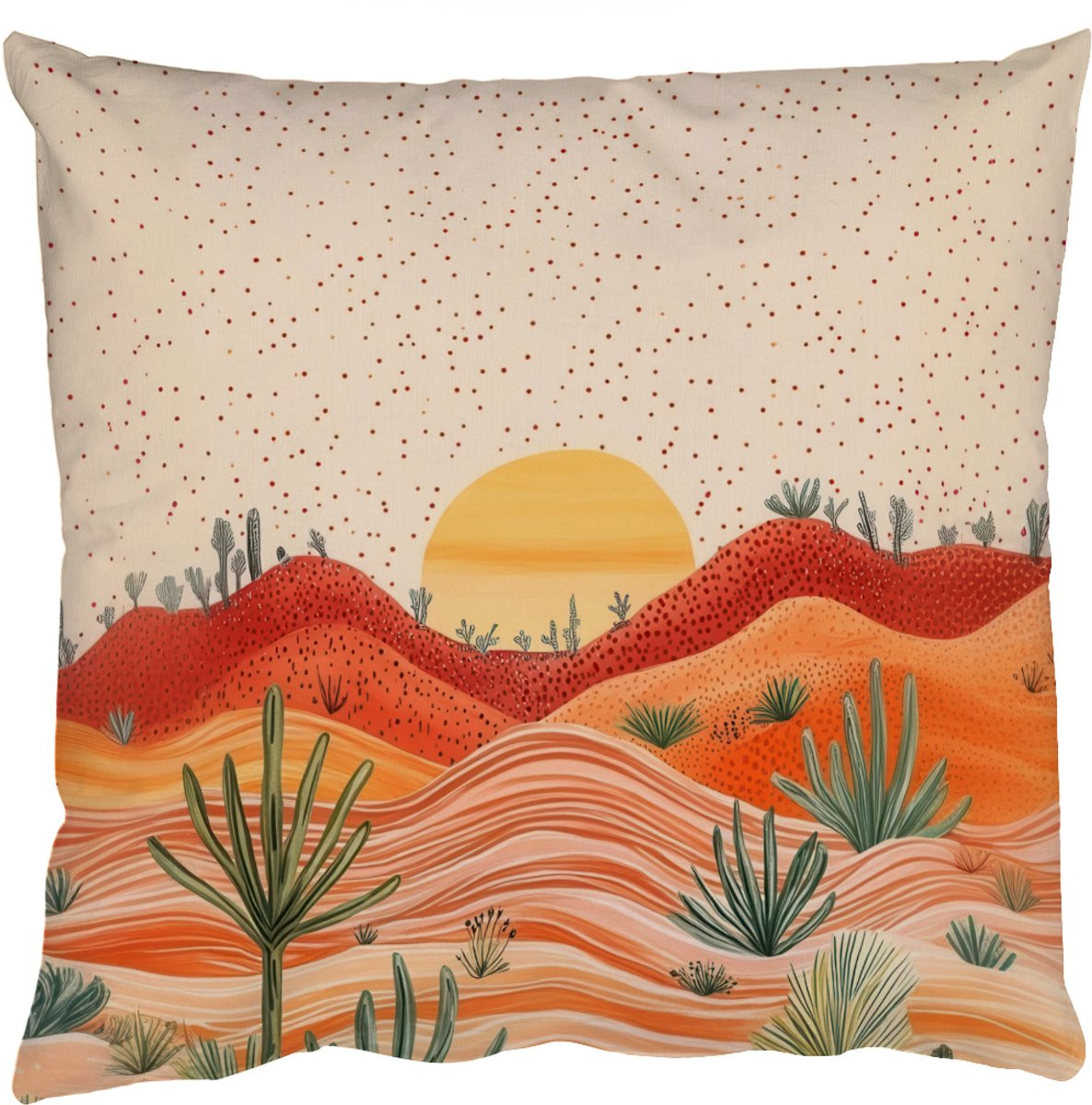 PillowMonkey Sierkussen Landschap Heuvels Zonsondergang 45 x 45 cm