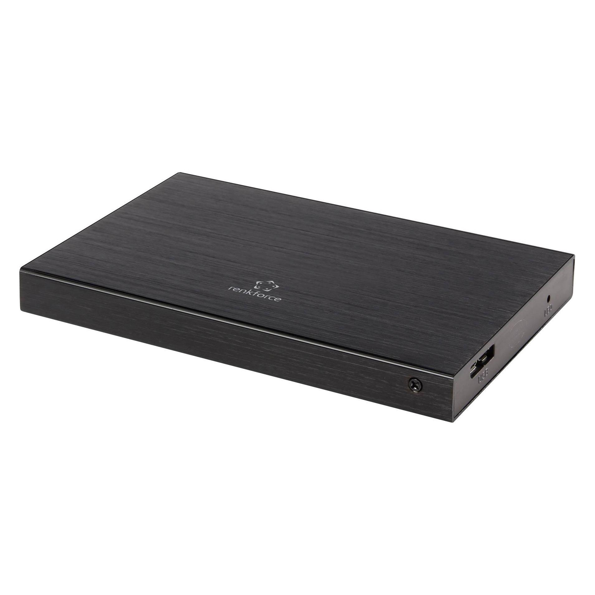 Renkforce 6.35 cm (2.5"³) SATA Festplattengehäuse USB 3 Alu (2.5") (RF-4038897)