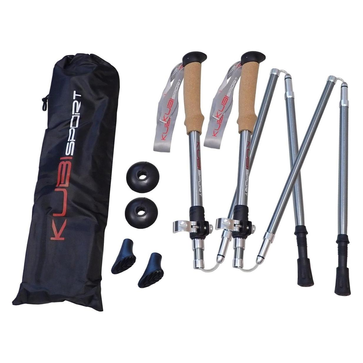Kubi Sport KUBIsport Trekingové hole skládací 5-dílné / Trekingové hole / 5 dílů / 1 pár (05-LTH134K)