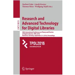 Research and Advanced Technology for Digital Libraries, Fachbücher von Thomas Risse, Norbert Fuhr, Wolfgang Nejdl, László Kovács