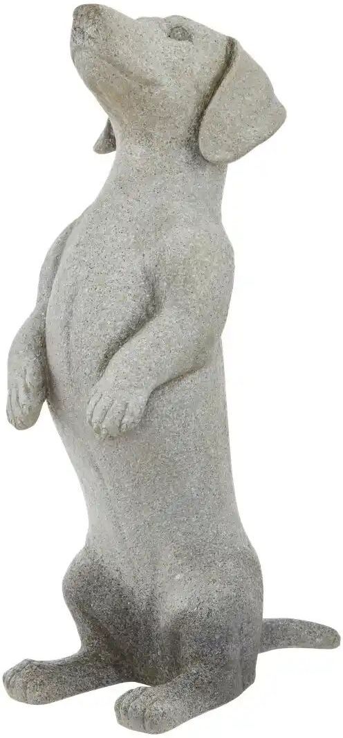 HOME STORY Deko Figur Dackel   ¦ grau ¦ Polyresin (Kunstharz) ¦ Maße (cm): B:
