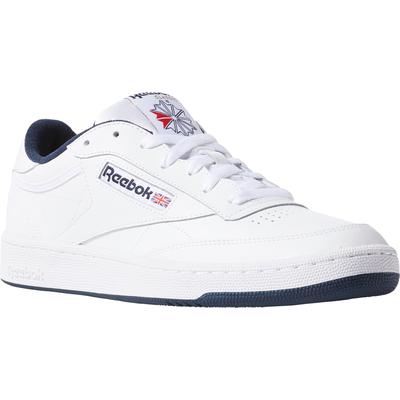 Sneaker REEBOK CLASSIC "CLUB C 85", Herren, Gr. 43, blau (weiß, navy), Leder, Schuhe Skaterschuh Herrenschuh Sneaker low Sneaker Retrosneaker
