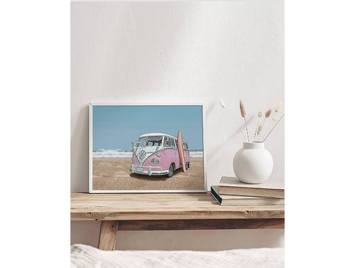 Bild Surf and Drivew Buche Massiv, lackiert Acrylglas Multicolor 32 x 42cm