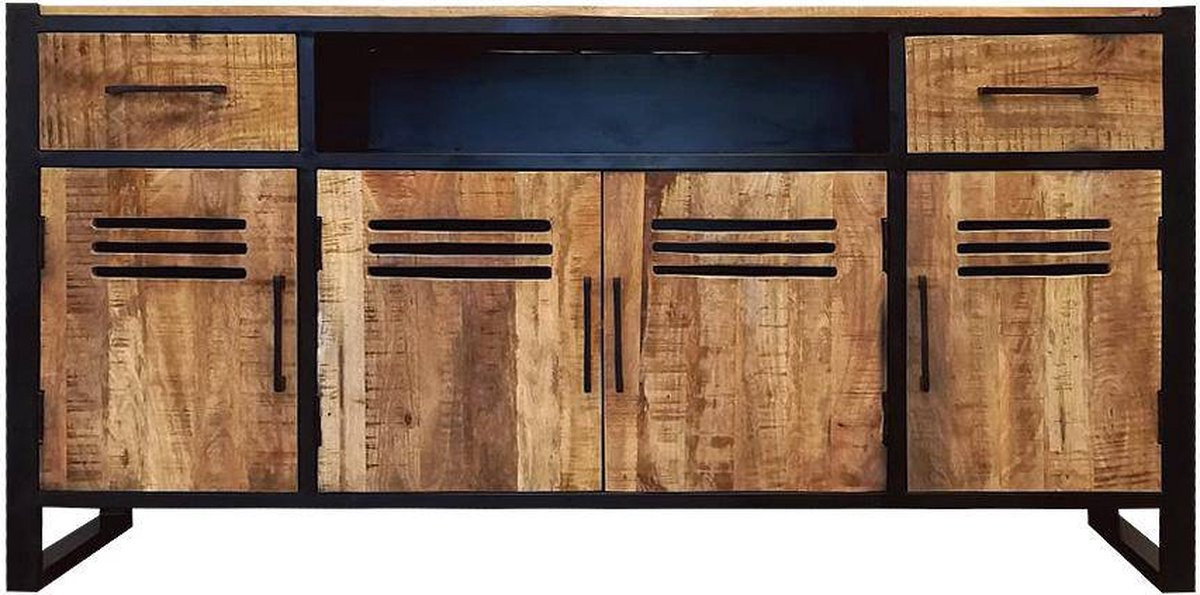 Mangohouten Dressoir Henderson 180 cm Mahom Industrieel