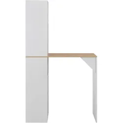 vidaXL Bartisch mit Schrank Weiß 115x59x200 cm Modell Orion Cuisine