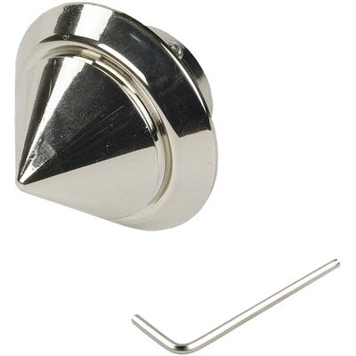 Gardinenstangen-Endstück LIEDECO "Endstück, Endknopf nickel-glanz "Celebration" Atlanta - 1 Stück" Gr. 1, grau (nickelfarben), H:4cm L:3,6cm, Gardinenstangenendstücke, Gardinenstangen-Endstück, Endstück, Endknopf
