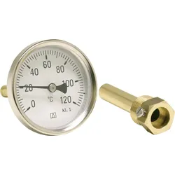 Bimetall-Industriethermometer G 1/2 axial, Kl. 1, 0/120°C BiTh 63