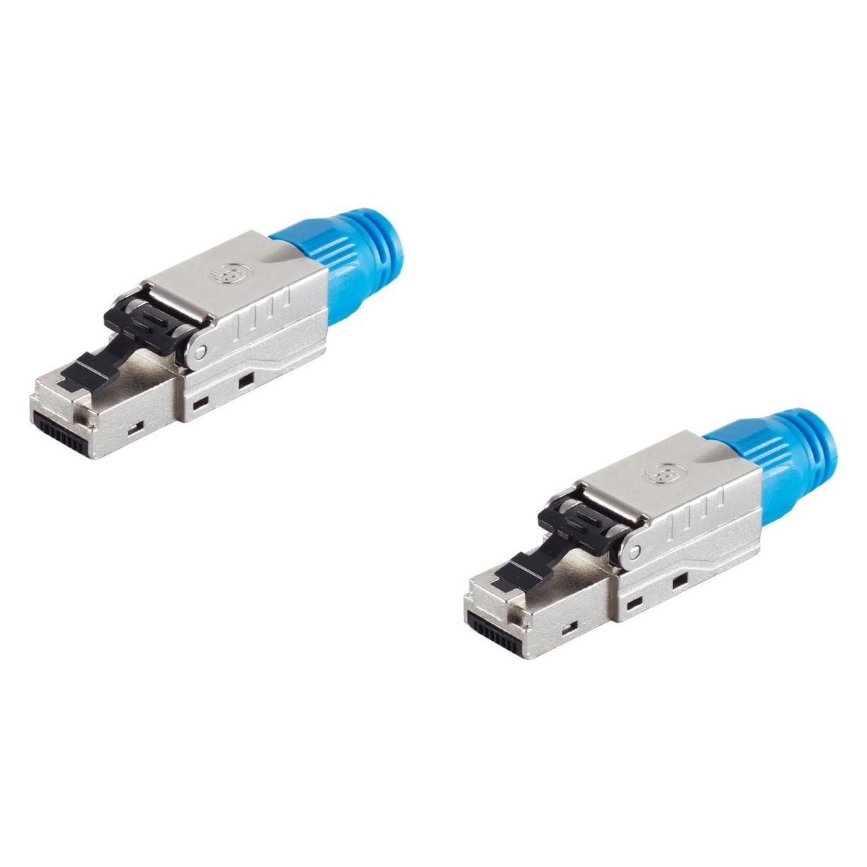Shiverpeaks -BASIC-S--Netzwerk-RJ45 cat. 8.1 feldkonfektionierbarer Metall-Stecker--VE2 (Netzwerkkabel Stecker) (BS08-45004-2)