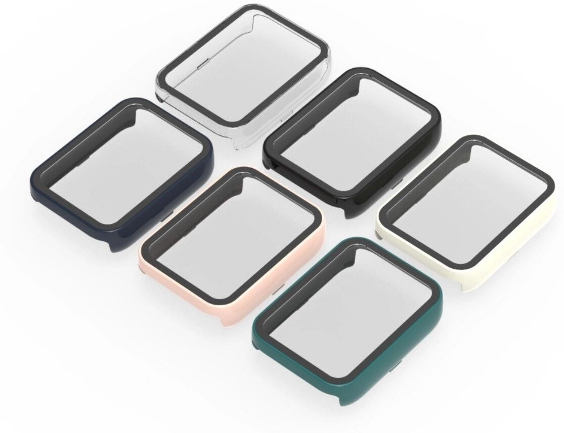 INF Displayschutz-Hülle kompatibel mit Xiaomi Band 8 Pro – PC+gehärtetes Glas in einem Stück, Vollschutz, präzise Aussparungen Schwarz