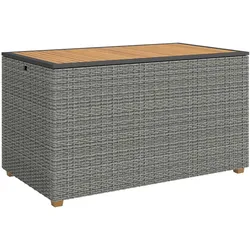 AUFBEWAHRUNGSBOX aus Akazienholz & PE-Rattan, Dunkelgrau