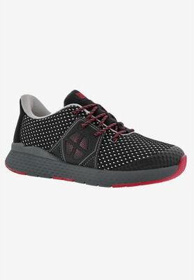 Women's Blondie Slip-On Sneaker by Drew in Black Mesh Combo (Size 9.5 XW)
