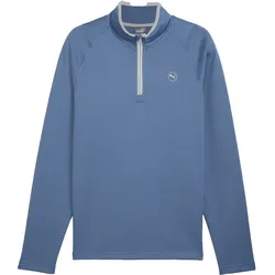 Puma Pullover Waffle 1/4 Zip, blau