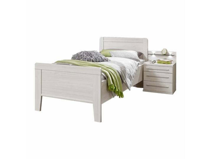 Trendstore LS 961017 Bett mit Nachttisch Natur, Zeitlos