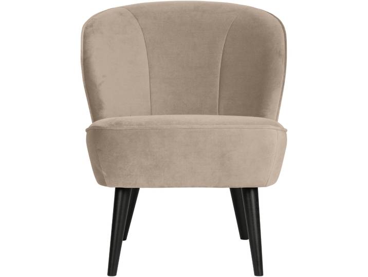 Sessel WOOOD Sara Bezug mit Birkenholzbeinen, mittlere Sitzhöhe, H71 x B59 x T70 cm , grün (khaki), B:59cm H:71cm T:70cm, Sessel, Sessel, Velvet bezug, Tragkraft 90 kg, Maximale Verschleissfestigkeit