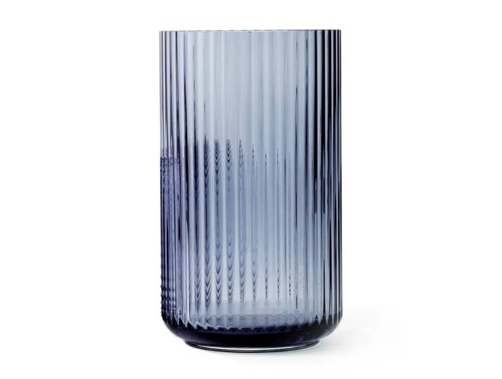 Lyngby Porcelæn Lyngby vaas glas middernachtblauw 31 cm