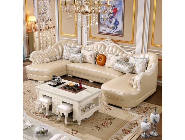 Canapés de luxe nordiques en cuir véritable, petit appartement, salon, canapés élégants, fauteuils droits, Divano Letto, meubles de maison