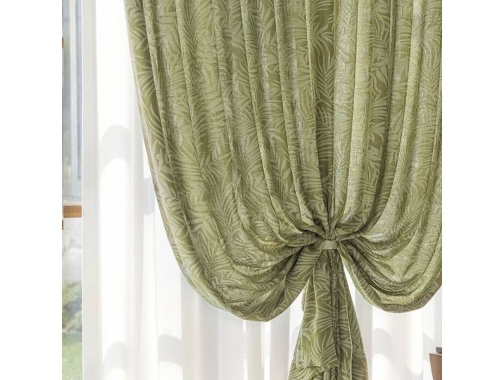 Rideaux jacquard en coton et lin américain, pour salon, balcon, salle à thé, salle à manger, étude, rideaux artistiques rétro, taille personnalisée