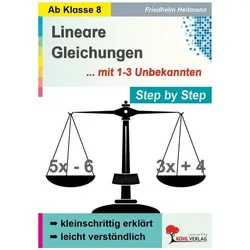 Lineare Gleichungen mit 1-3 Unbekannten, Schulbücher von Friedhelm Heitmann