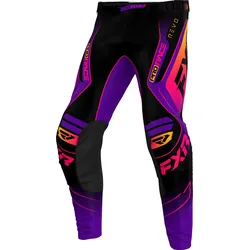 FXR Revo Alpha MX Twilight, Textilhose - Schwarz/Lila/Rot/Orange - 32
