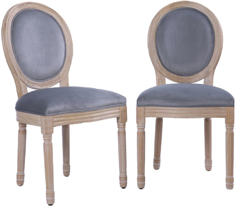 Fleur De Lis Living Rogan Upholstered Dining Chair Grey 95cm H X 49cm W X 56cm D