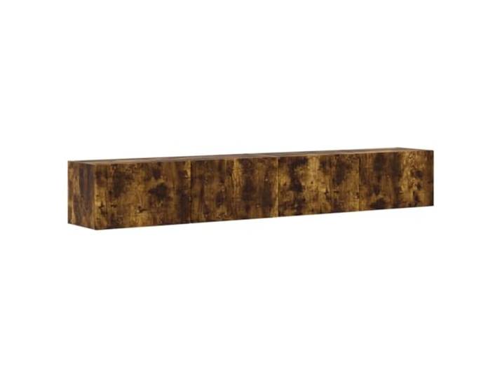 GHVBNMF TV-Schrank Wandmontiert 2er Set Geräucherte Eiche 98x31x29,5 cm Platzsparende Hängeboards fürs Wohnzimmer mit Schwenktüren zur übersichtlichen Aufbewahrung von Konsolen und Mediengeräten.