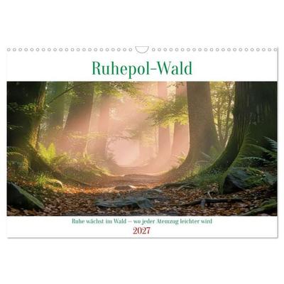 Ruhepol-Wald (Wandkalender 2027 DIN A3 quer), CALVENDO Monatskalender